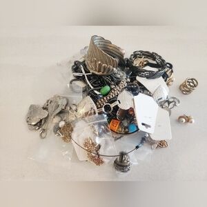 Mixed Silver-Tone and Black Women's Jewelry Lot - Elegant Layered Styles